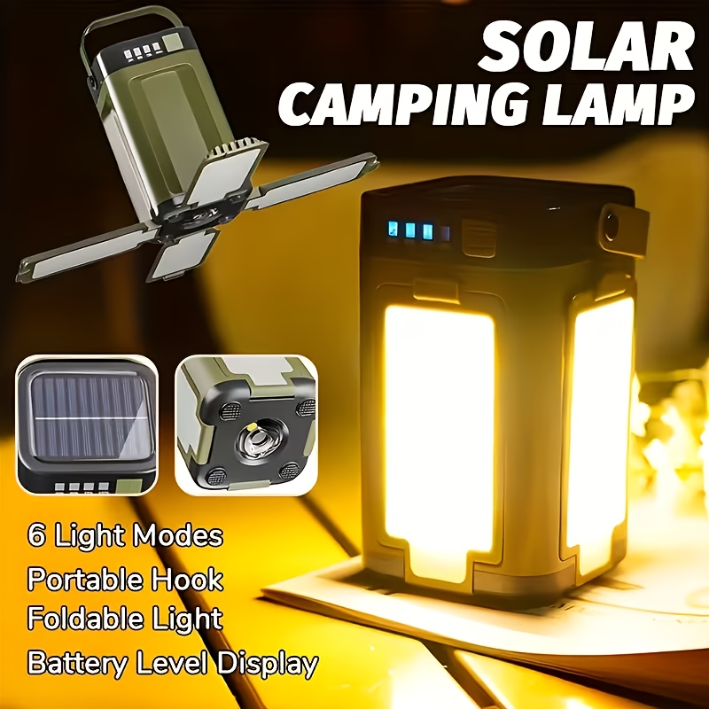 Power Bank - Lanterna Solar Portátil para Camping com