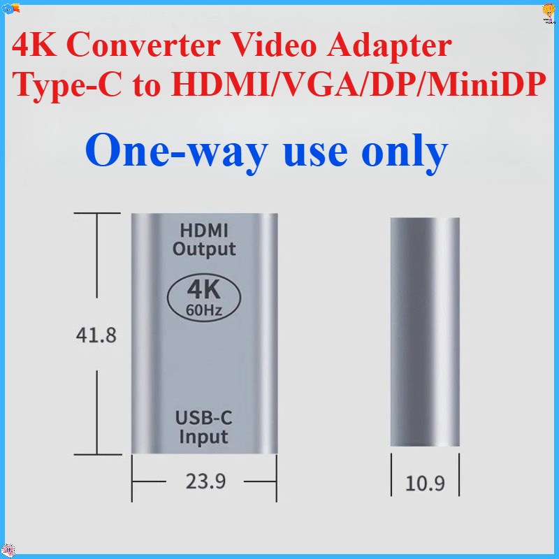 Electronics And Gadgets Ce - Adaptador de vídeo conversor 4k tipo-c