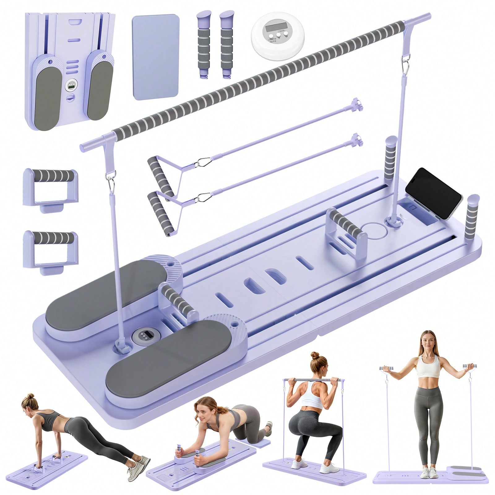 Reformer de Pilates com Barra, - Phone Holder avaliação e preço